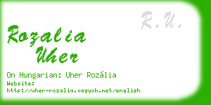 rozalia uher business card