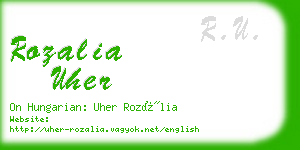 rozalia uher business card